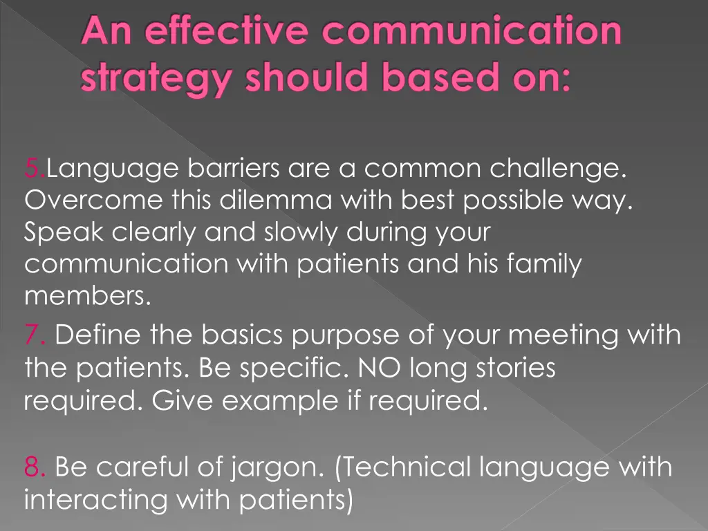 an effective communication strategy should based