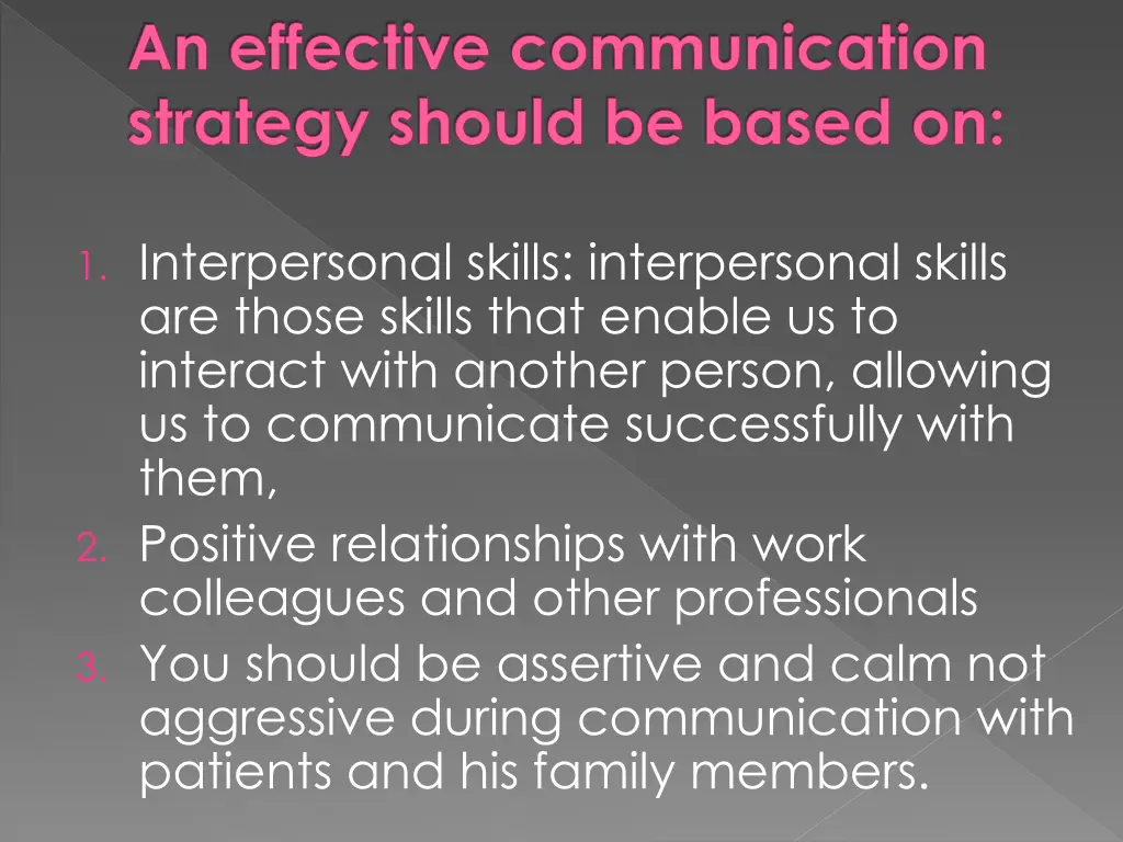 an effective communication strategy should
