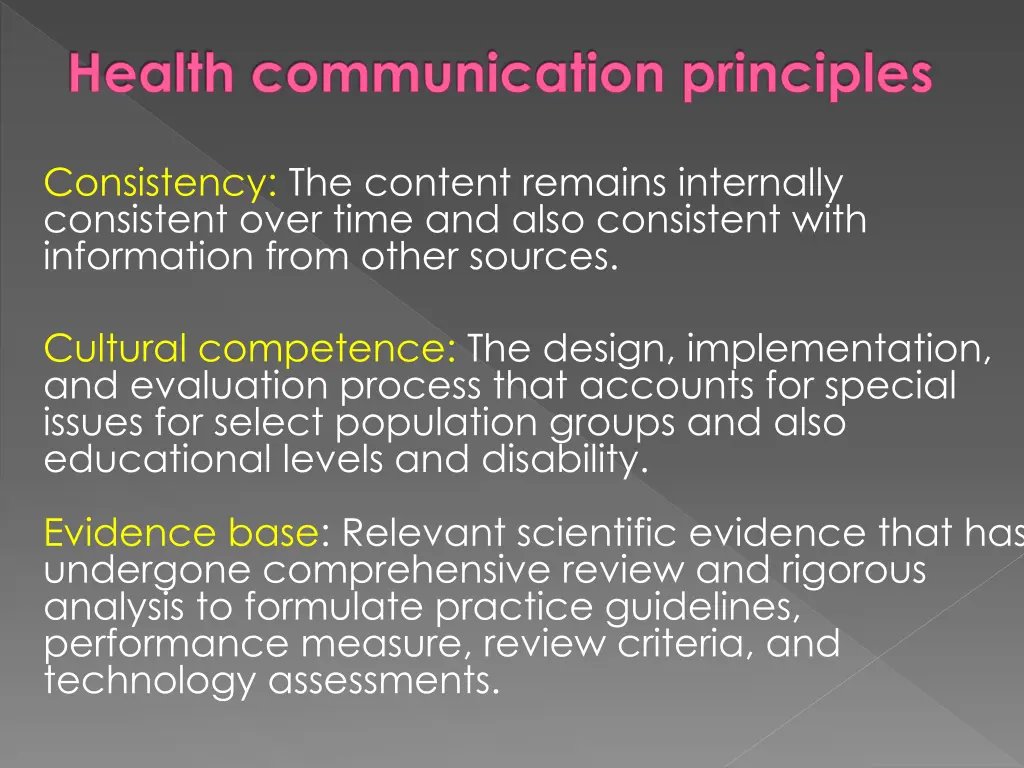 health communication principles 1