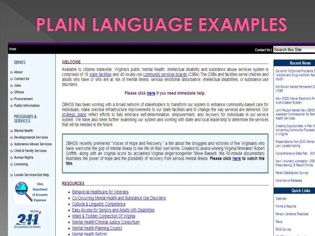plain language examples 2