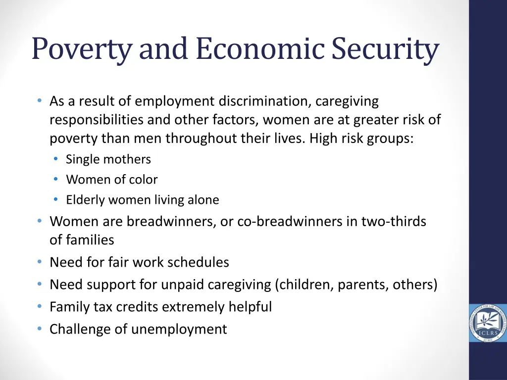 poverty and economic security