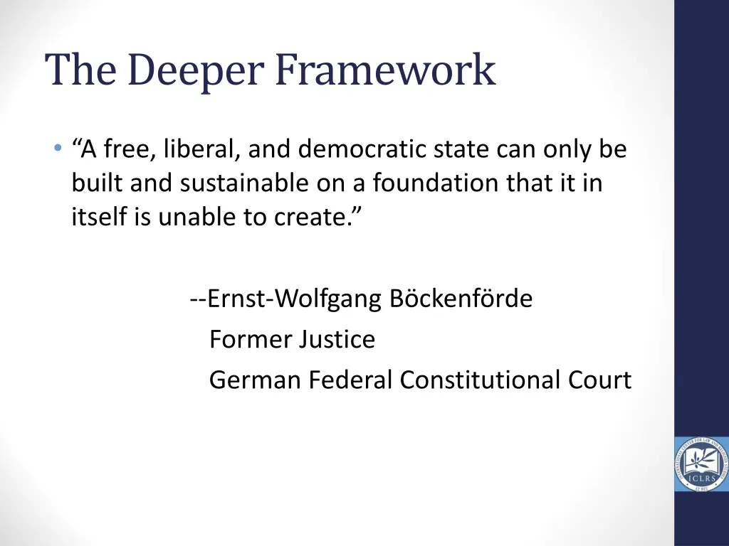 the deeper framework