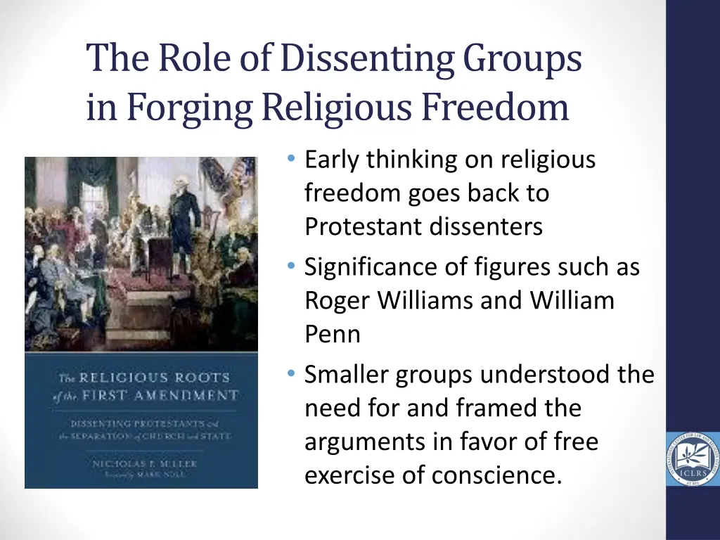 the role of dissenting groups in forging