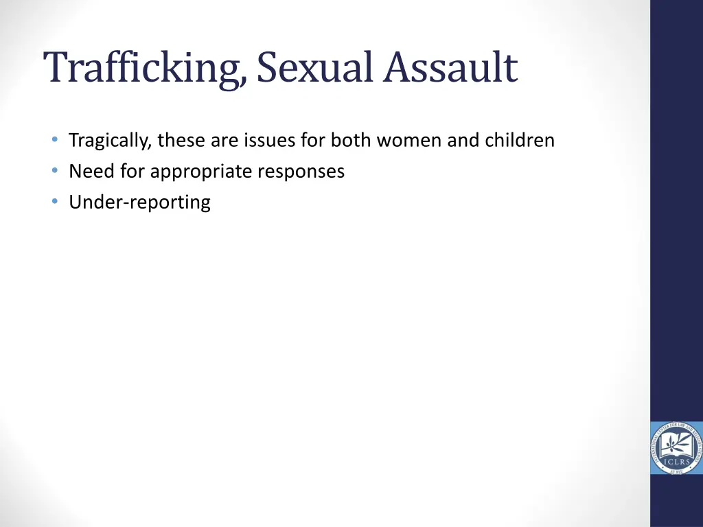 trafficking sexual assault