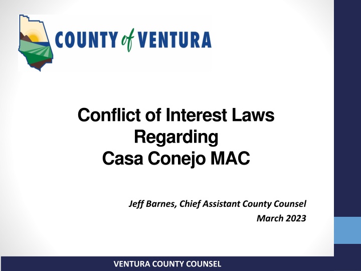 conflict of interest laws regarding casa conejo
