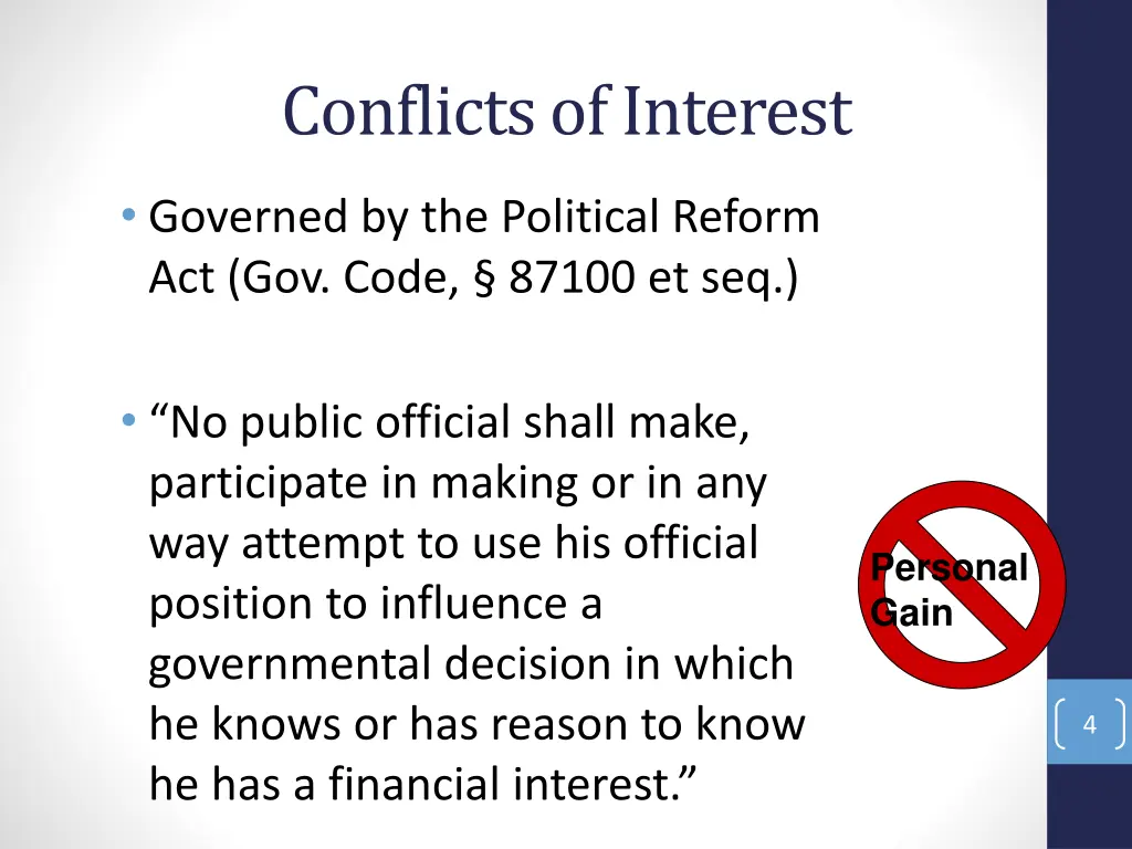 conflicts of interest