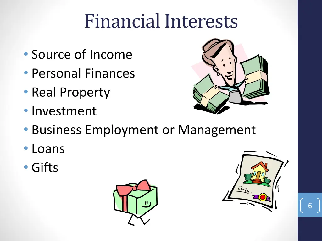 financial interests