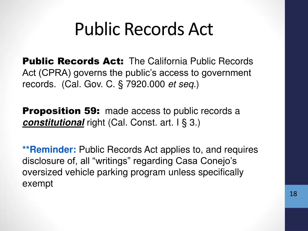 public records act