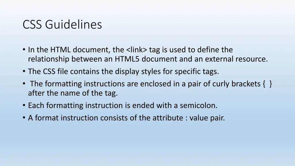 css guidelines