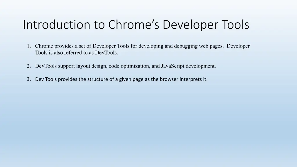introduction to chrome s developer tools