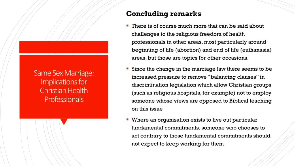 concluding remarks