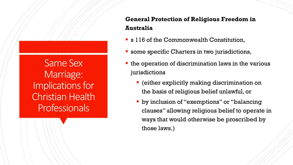 general protection of religious freedom