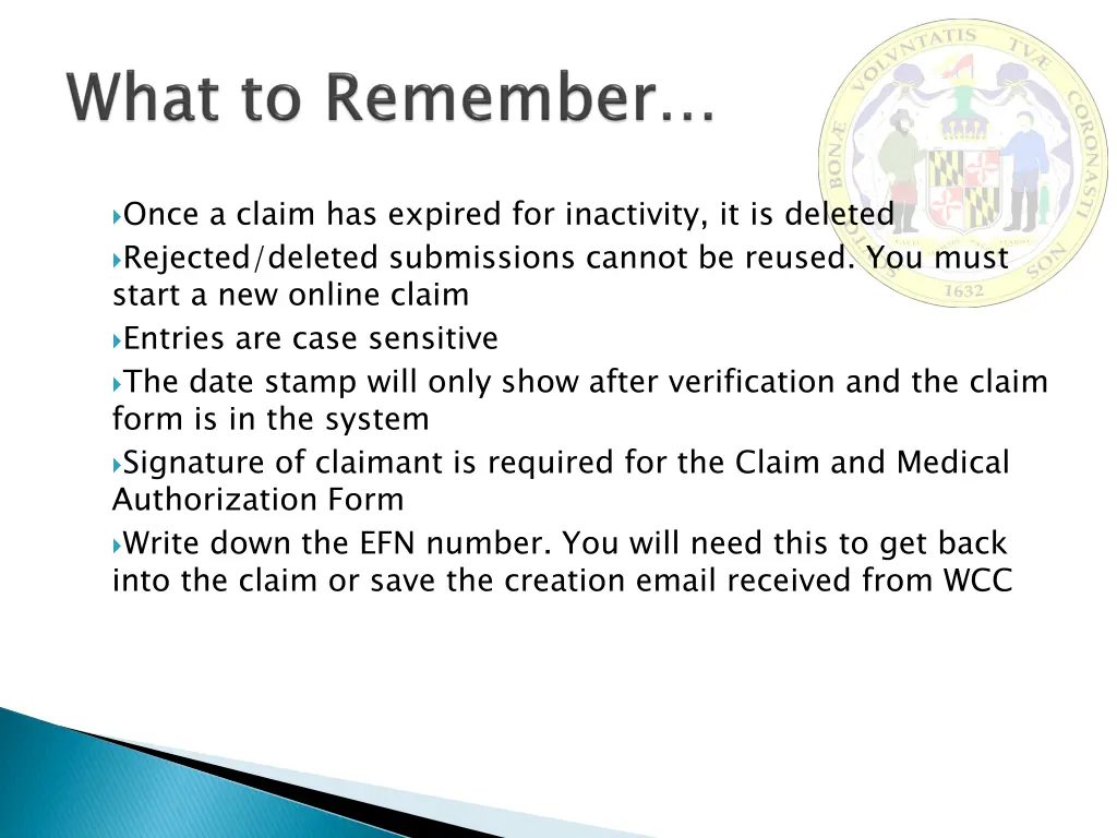 once a claim has expired for inactivity