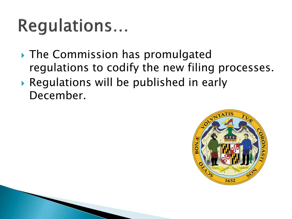 the commission has promulgated regulations