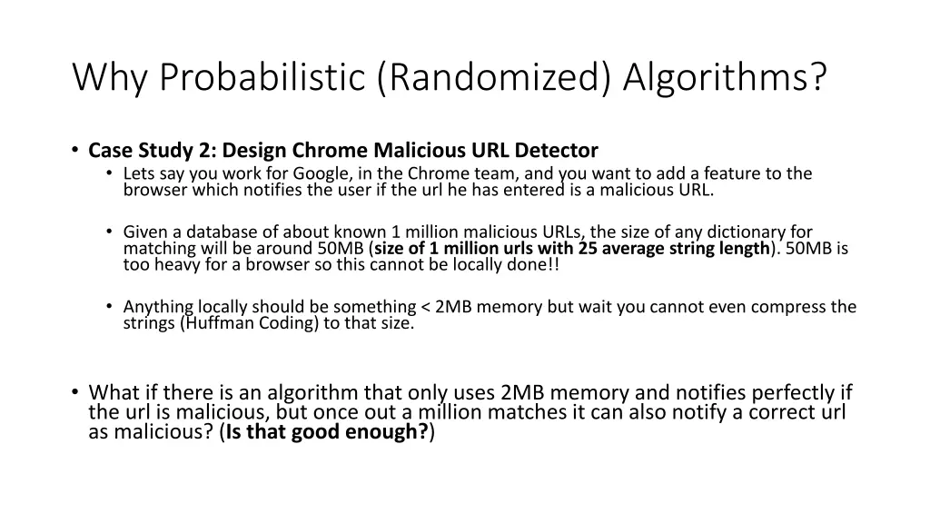 why probabilistic randomized algorithms 3