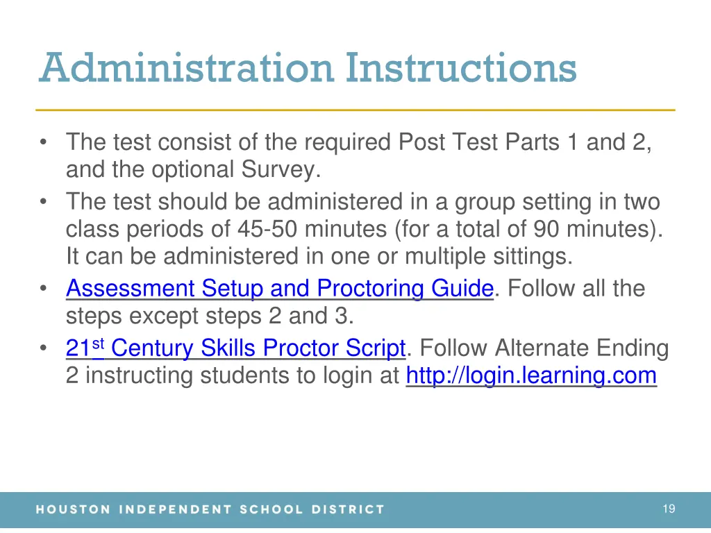 administration instructions