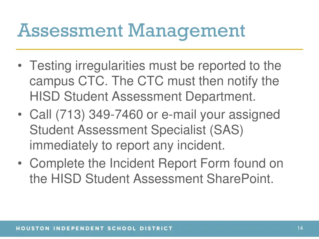 assessment management