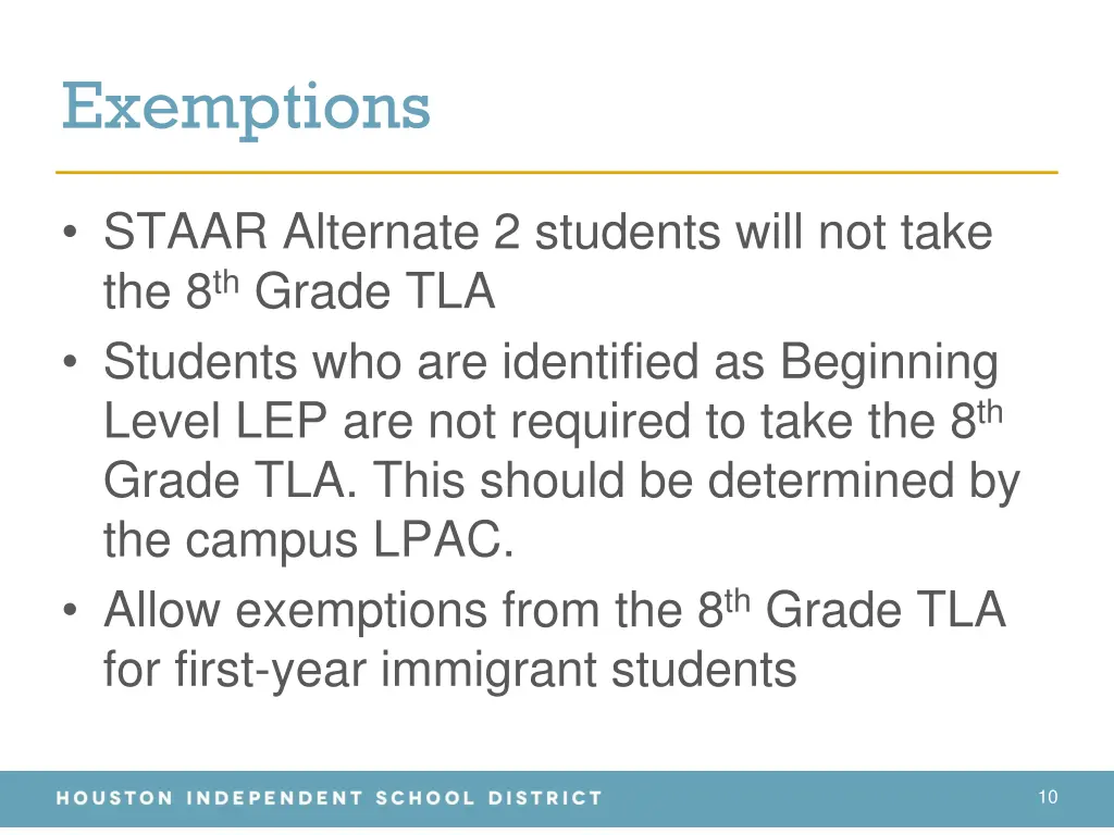 exemptions