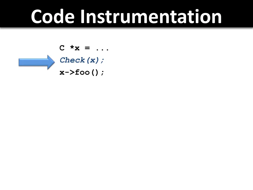 code instrumentation