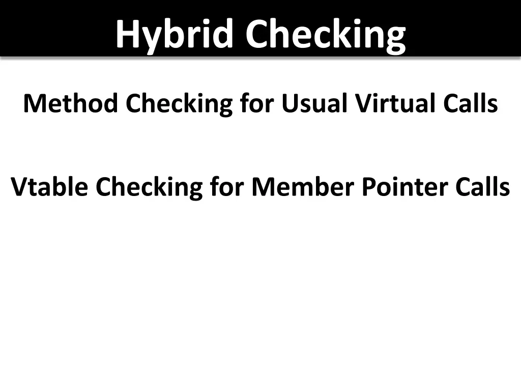 hybrid checking