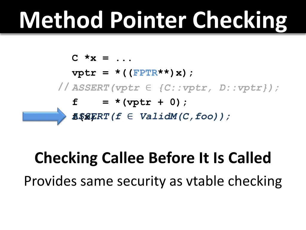 method pointer checking 1