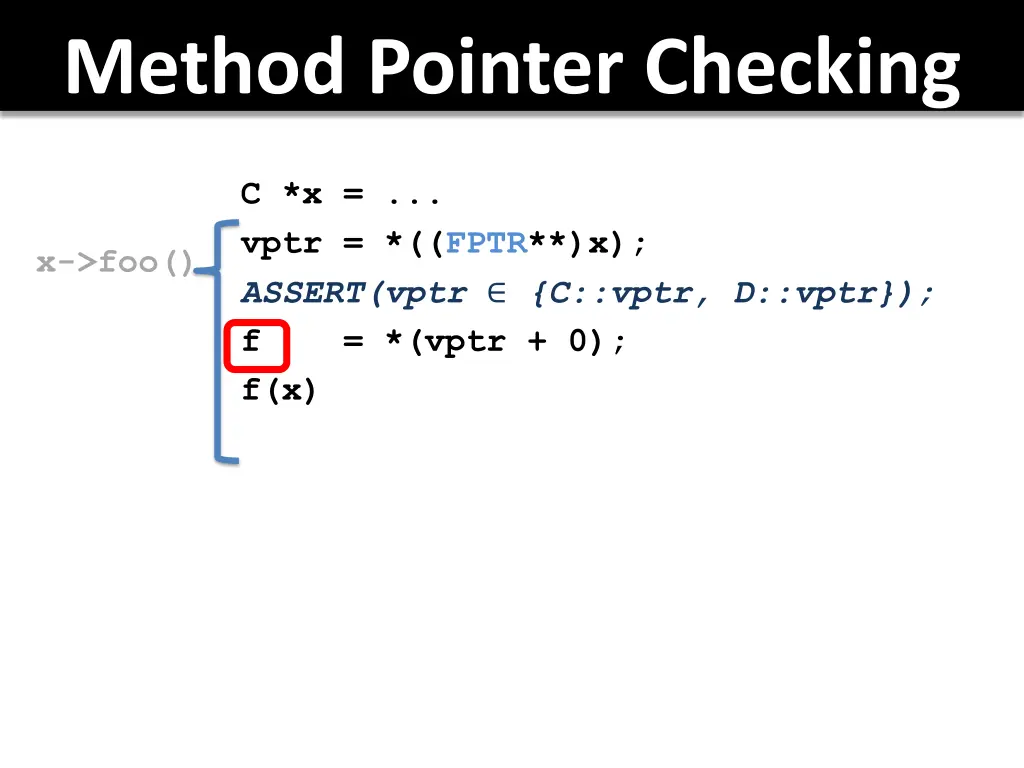 method pointer checking