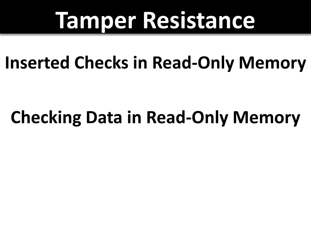 tamper resistance