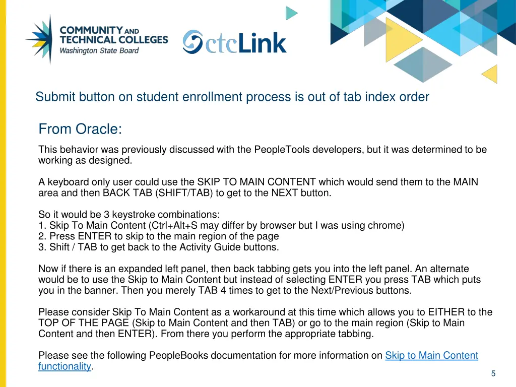 submit button on student enrollment process