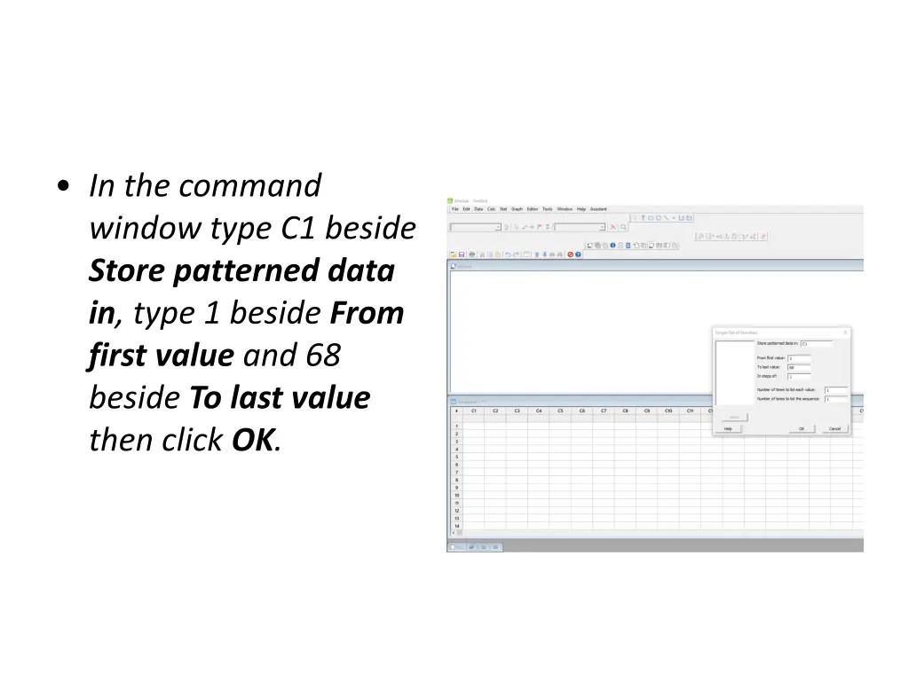 in the command window type c1 beside store