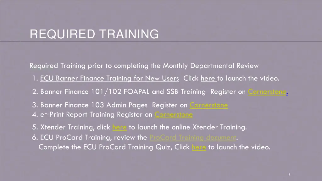 required training