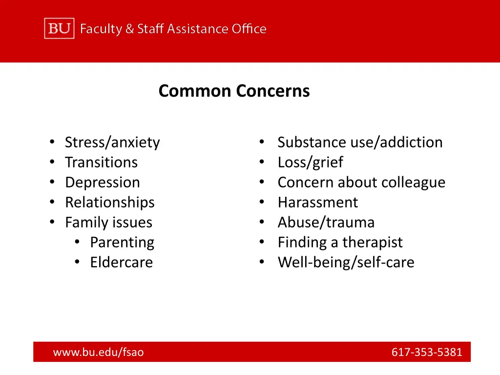 common concerns