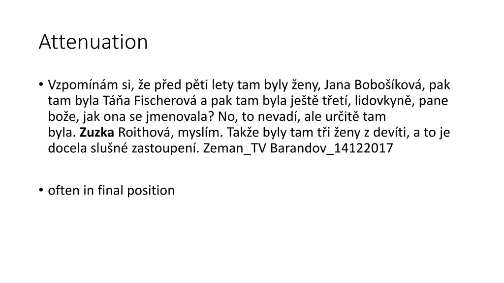 attenuation