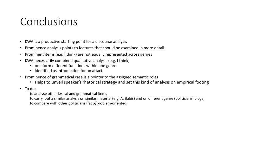 conclusions