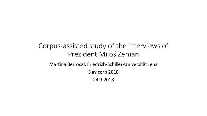 corpus assisted study of the interviews