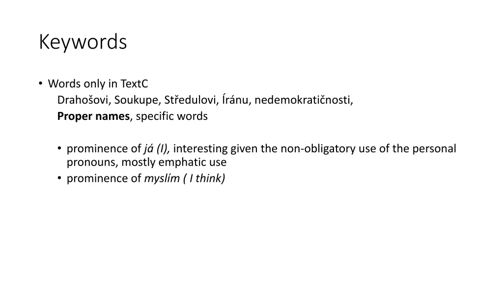 keywords 1