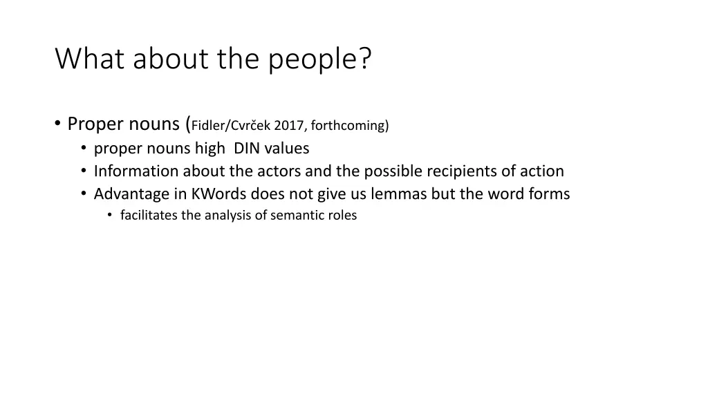 what about the people