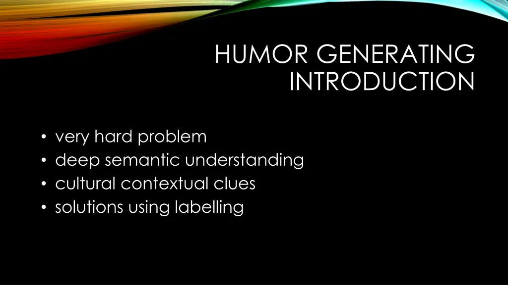 humor generating introduction