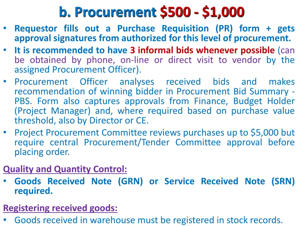 b procurement 500 1 000 requestor fills