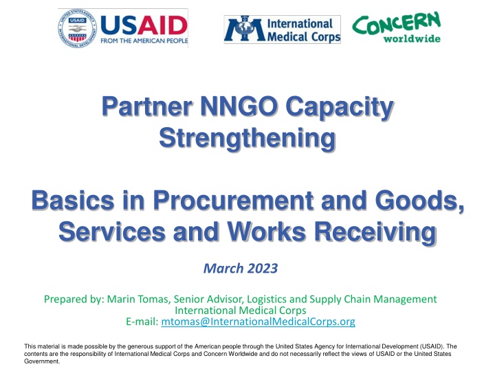 partner nngo capacity strengthening