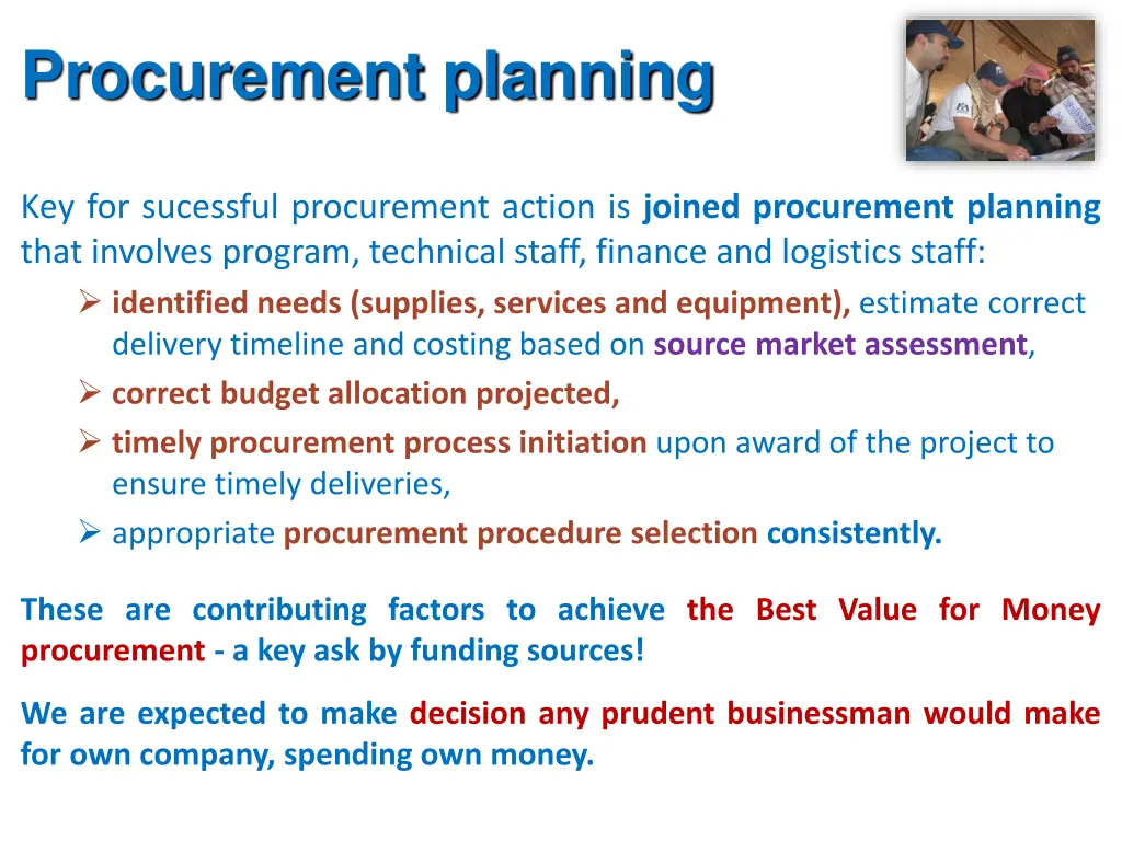 procurement planning