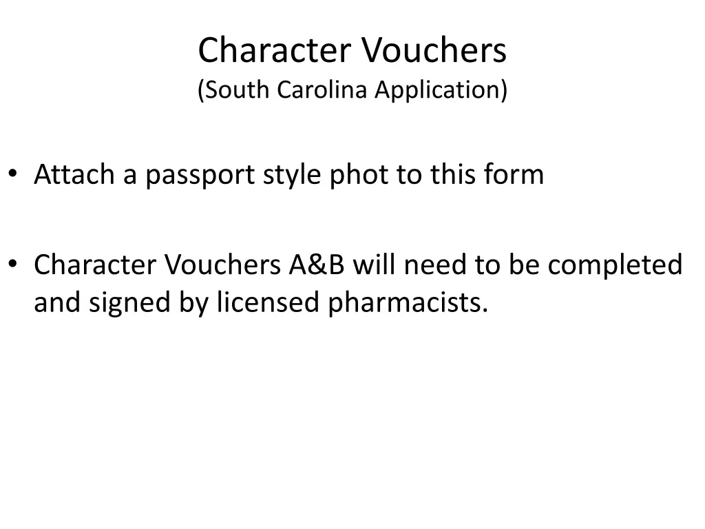 character vouchers south carolina application
