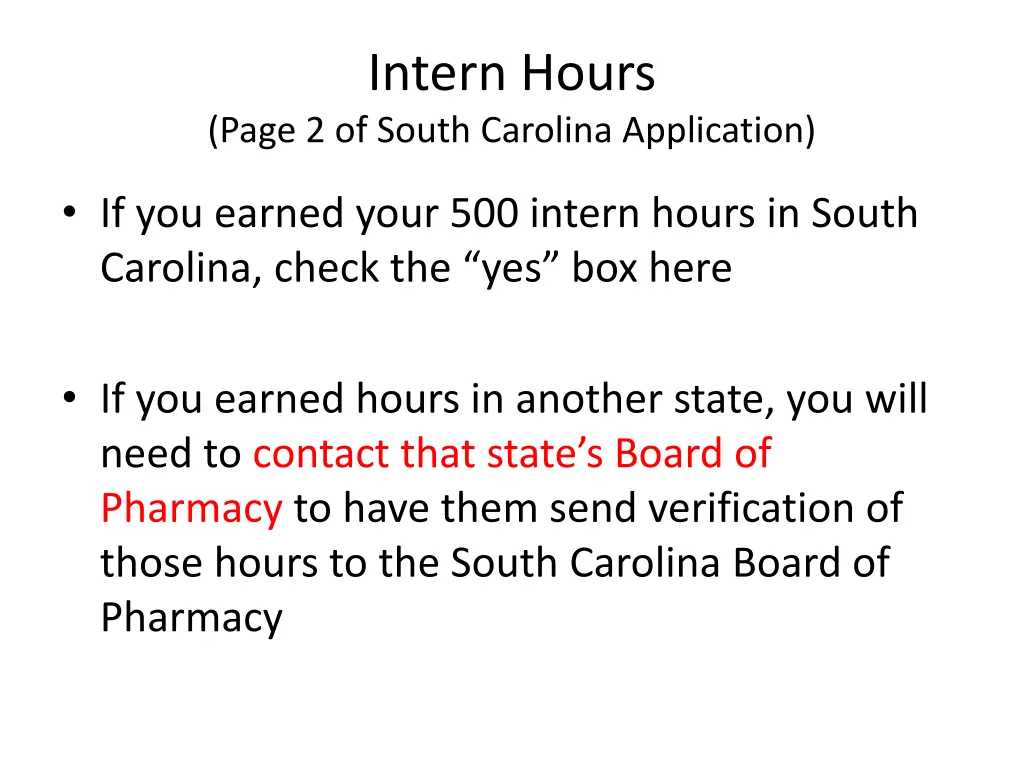 intern hours