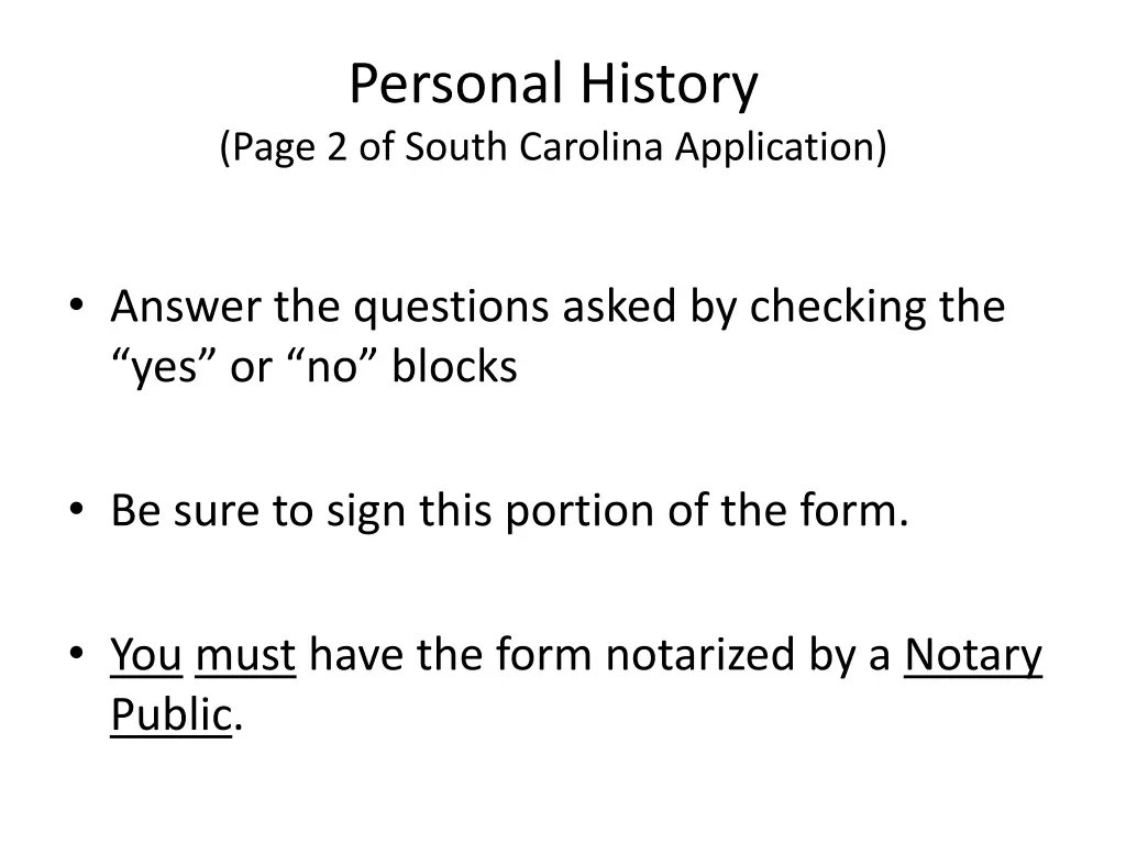 personal history page 2 of south carolina