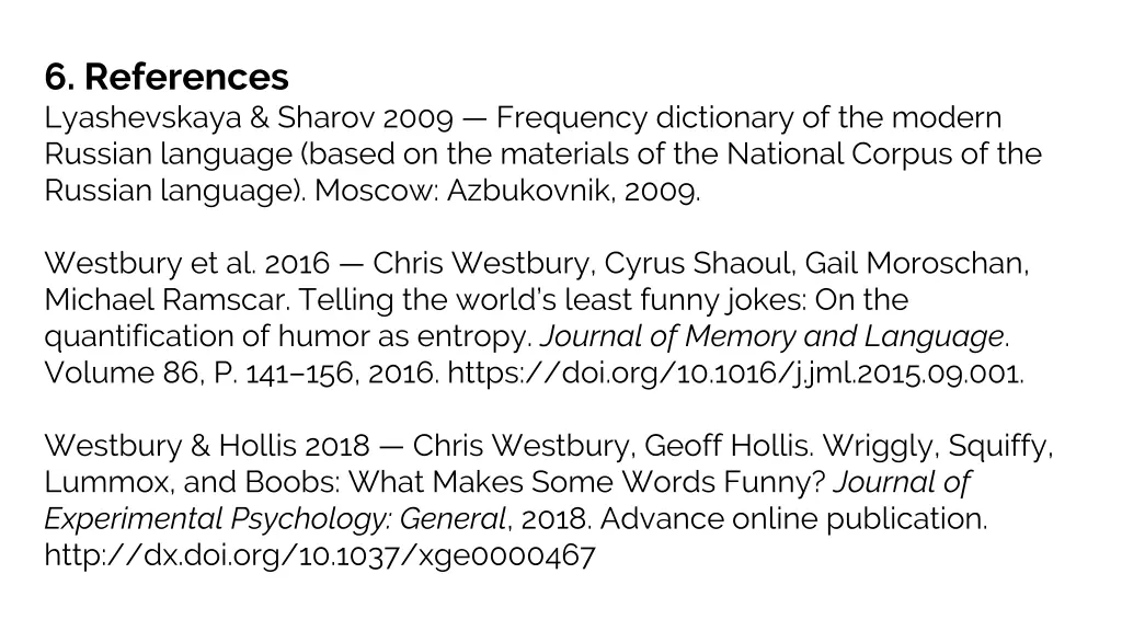 6 references lyashevskaya sharov 2009 frequency