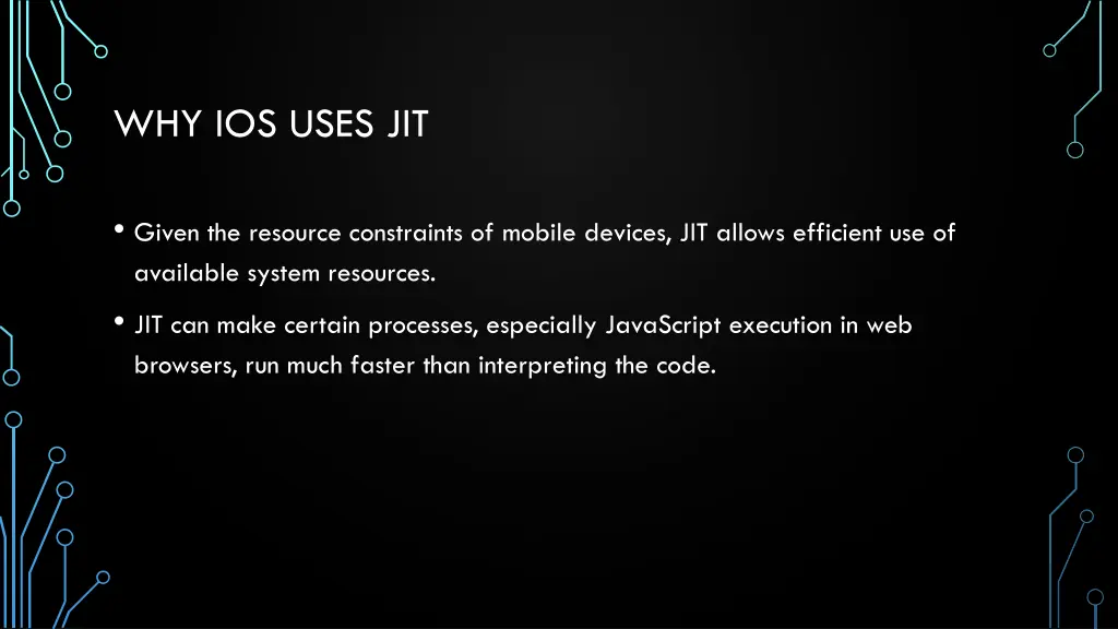 why ios uses jit