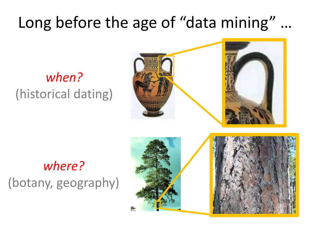 long before the age of data mining