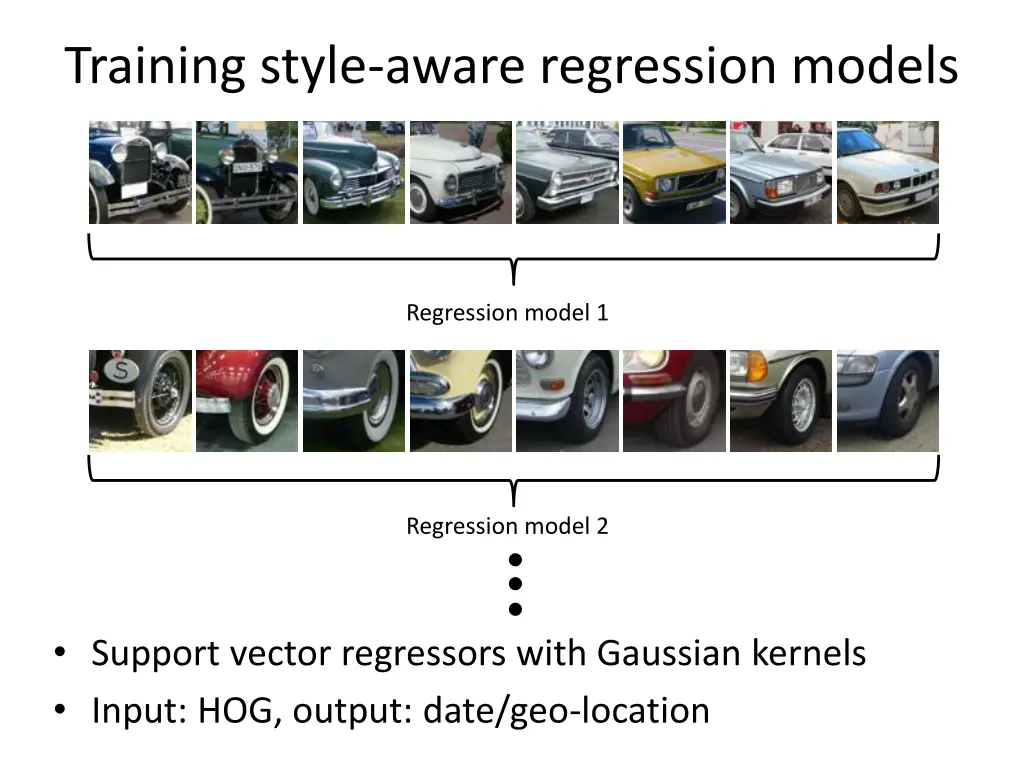 training style aware regression models