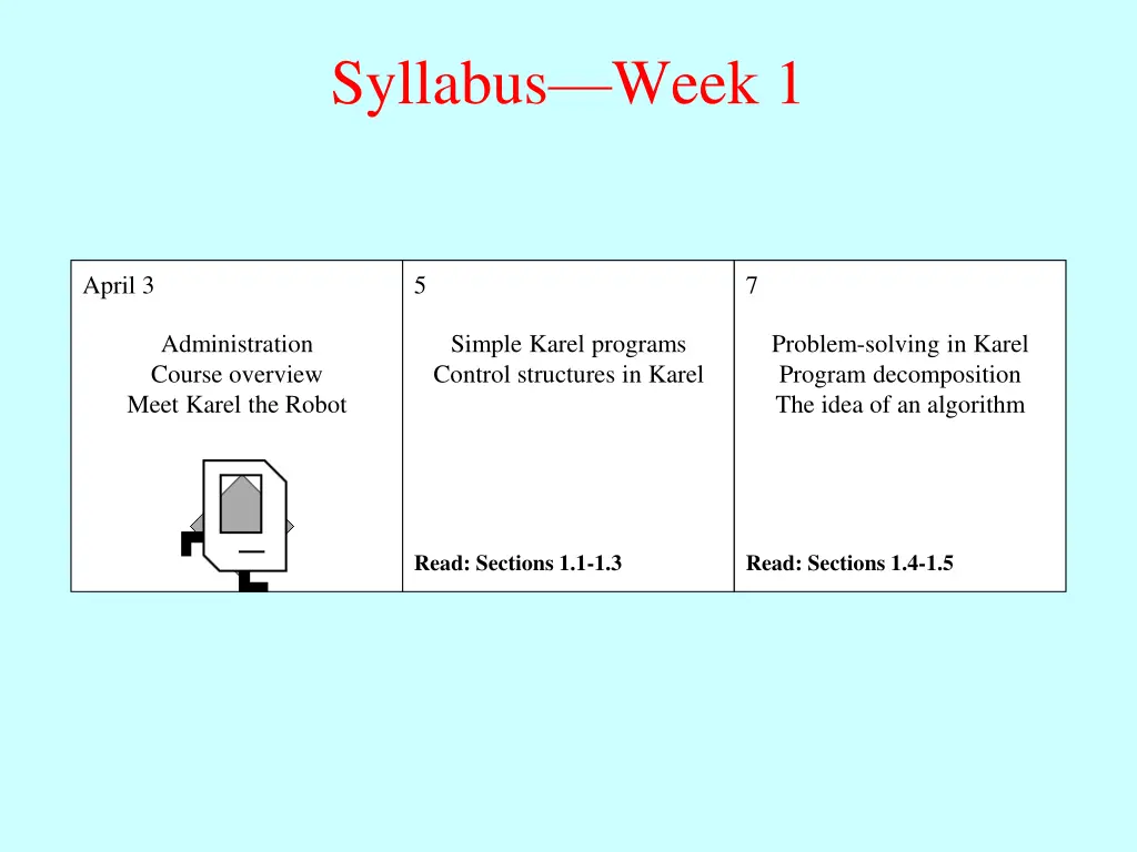 syllabus week 1