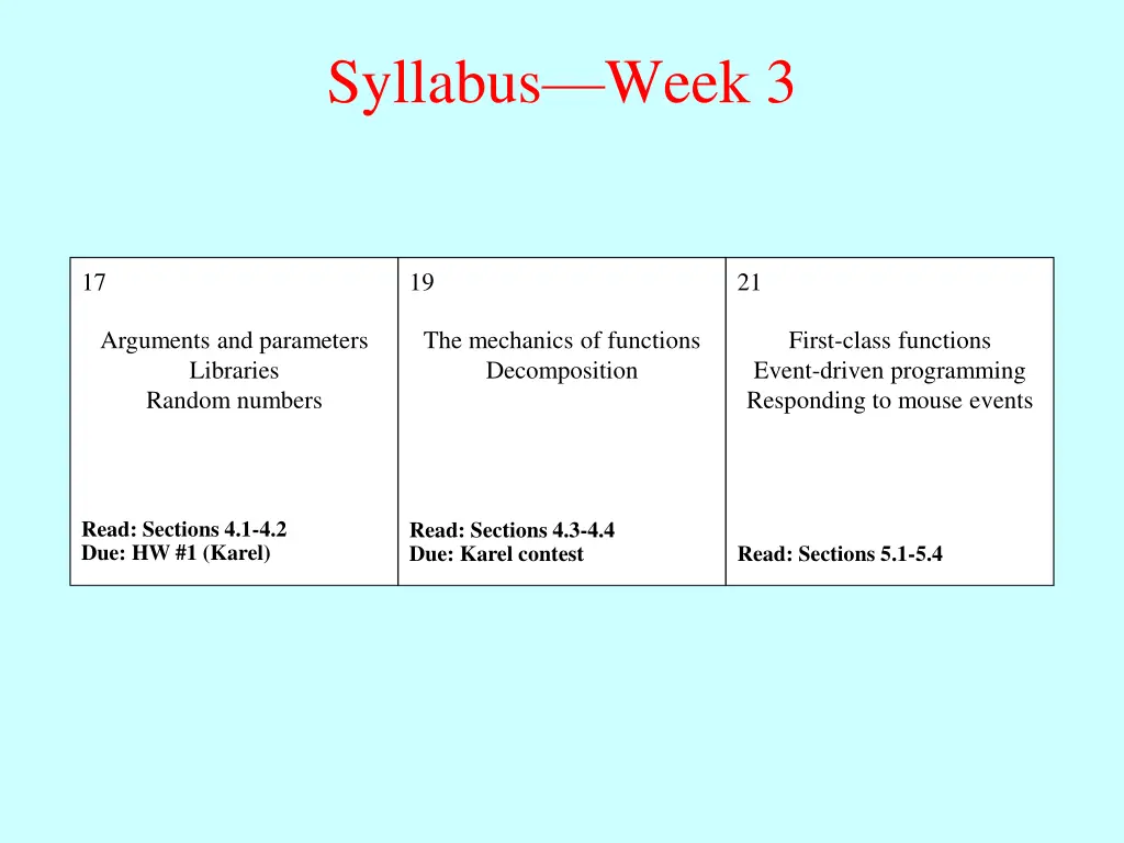 syllabus week 3