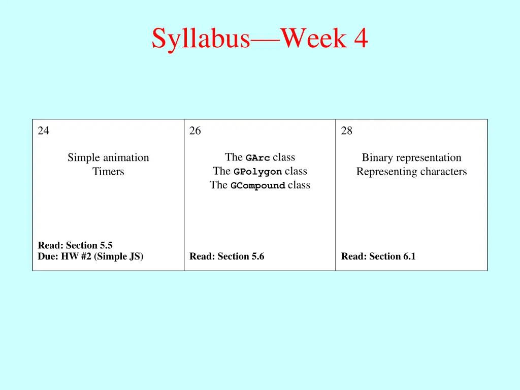syllabus week 4